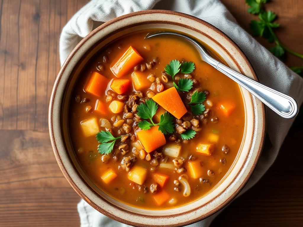 High-Protein Lentil Veggie Soup